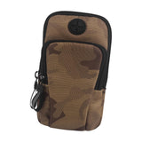 Maxbell Phone Holder Portable Pouch Running Armband Arm Bag for Hiking Travel Gym Brown
