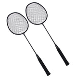 Maxbell 2x Badminton Rackets Set Lightweight for Backyard Accessory Beginners black