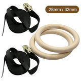 Maxbell Gymnastics Rings Adjustable with Buckle 14.76ft Long Straps for Gym Workout 28mm