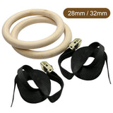Maxbell Gymnastics Rings Adjustable with Buckle 14.76ft Long Straps for Gym Workout 28mm
