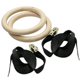 Maxbell Gymnastics Rings Adjustable with Buckle 14.76ft Long Straps for Gym Workout 28mm