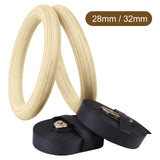 Maxbell Gymnastics Rings Adjustable with Buckle 14.76ft Long Straps for Gym Workout 28mm