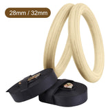 Maxbell Gymnastics Rings Adjustable with Buckle 14.76ft Long Straps for Gym Workout 28mm