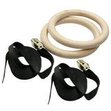 Maxbell Gymnastics Rings Adjustable with Buckle 14.76ft Long Straps for Gym Workout 32mm