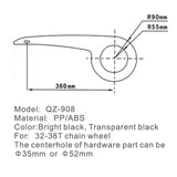 Maxbell Bike Chain Cover Protection Accessories Easy to Install 32T-38T for Bicycle Black Whole Set