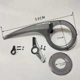 Maxbell Portable Bike Chain Guard Cover Crank Durable for Outdoor Riding Accessories Grey,Full Set