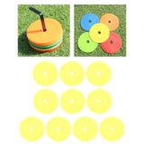 Maxbell 10Pcs Flat Cones Non Slip Training Spot Markers for Boxing Baseball Soccer Yellow