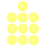 Maxbell 10Pcs Flat Cones Non Slip Training Spot Markers for Boxing Baseball Soccer Yellow