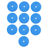 Maxbell 10Pcs Flat Cones Non Slip Training Spot Markers for Boxing Baseball Soccer Blue