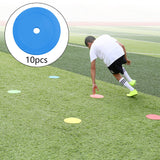 Maxbell 10Pcs Flat Cones Non Slip Training Spot Markers for Boxing Baseball Soccer Blue