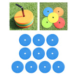 Maxbell 10Pcs Flat Cones Non Slip Training Spot Markers for Boxing Baseball Soccer Blue