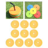 Maxbell 10Pcs Flat Cones Non Slip Training Spot Markers for Boxing Baseball Soccer Orange