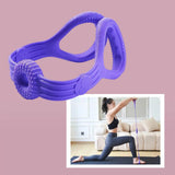 Maxbell Yoga Strap Chest Expander Training Elastic Ropes Improving Flexibility Purple