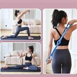 Maxbell Yoga Strap Chest Expander Training Elastic Ropes Improving Flexibility Purple