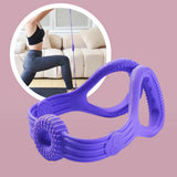 Maxbell Yoga Strap Chest Expander Training Elastic Ropes Improving Flexibility Purple