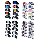 Maxbell 10x Neoprene Golf Iron Headcovers Anti Scratch Wedges Covers with Number Tag black and white