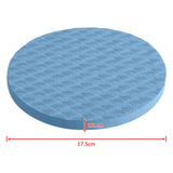 Maxbell Anti Slip Small Round Knee Pad Yoga Mats 2 Pieces Portable for Gym Exercise Blue