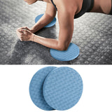 Maxbell Anti Slip Small Round Knee Pad Yoga Mats 2 Pieces Portable for Gym Exercise Blue