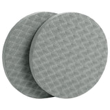Maxbell Anti Slip Small Round Knee Pad Yoga Mats 2 Pieces Portable for Gym Exercise Gray