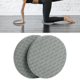 Maxbell Anti Slip Small Round Knee Pad Yoga Mats 2 Pieces Portable for Gym Exercise Gray
