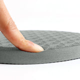 Maxbell Anti Slip Small Round Knee Pad Yoga Mats 2 Pieces Portable for Gym Exercise Gray
