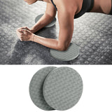 Maxbell Anti Slip Small Round Knee Pad Yoga Mats 2 Pieces Portable for Gym Exercise Gray