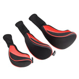 Maxbell 3Pcs/Set Golf Club head cover Set Golf Club Headcovers Set Long Neck Mesh Red