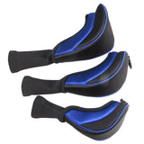 Maxbell 3Pcs/Set Golf Club head cover Set Golf Club Headcovers Set Long Neck Mesh Blue