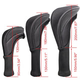 Maxbell 3Pcs/Set Golf Club head cover Set Golf Club Headcovers Set Long Neck Mesh Black