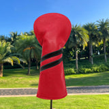 Maxbell 3x Golf Wood Head Cover Headcover with Interchangeable Number Tag Protector Red