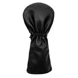 Maxbell 3x Golf Wood Head Cover Headcover with Interchangeable Number Tag Protector Black