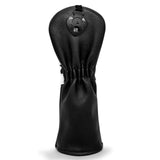 Maxbell 3x Golf Wood Head Cover Headcover with Interchangeable Number Tag Protector Black
