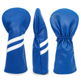 Maxbell 3x Golf Wood Head Cover Headcover with Interchangeable Number Tag Protector Blue