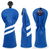 Maxbell 3x Golf Wood Head Cover Headcover with Interchangeable Number Tag Protector Blue