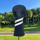Maxbell 3x Golf Wood Head Cover Headcover with Interchangeable Number Tag Protector Dark Blue