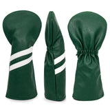 Maxbell 3x Golf Wood Head Cover Headcover with Interchangeable Number Tag Protector Green