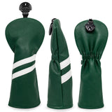 Maxbell 3x Golf Wood Head Cover Headcover with Interchangeable Number Tag Protector Green