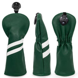 Maxbell 3x Golf Wood Head Cover Headcover with Interchangeable Number Tag Protector Green