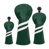 Maxbell 3x Golf Wood Head Cover Headcover with Interchangeable Number Tag Protector Green