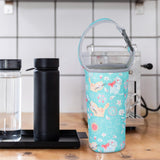 Maxbell Neoprene Insulated Cup Sleeves Cup Holder Cover for Outdoor Activities Light Blue Cat