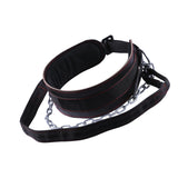 Maxbell Thick Weight Lifting Belt with Metal Chain Exercise with Buckle for Pull up