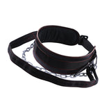 Maxbell Thick Weight Lifting Belt with Metal Chain Exercise with Buckle for Pull up