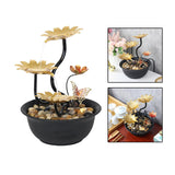 Maxbell Tabletop Water Fountain Waterfall Ornament LED Lights USB Living Room