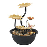 Maxbell Tabletop Water Fountain Waterfall Ornament LED Lights USB Living Room