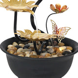 Maxbell Tabletop Water Fountain Waterfall Ornament LED Lights USB Living Room