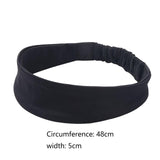 Maxbell Sweatband Elastic Anti Slip Breathable Outdoor Headband for Tennis Black