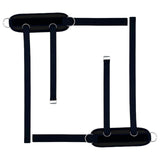 Maxbell Portable Ankle Straps Leg Glute Workouts for Weight Lifting Bodybuilding Gym Black 2pcs