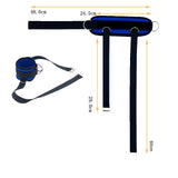 Maxbell Portable Ankle Straps Leg Glute Workouts for Weight Lifting Bodybuilding Gym Blue 2pcs