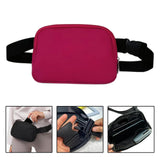 Maxbell Waist Bag Pack Fanny Pack with Adjustable Strap for Walking Hiking Camping Wine Red