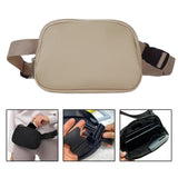 Maxbell Waist Bag Pack Fanny Pack with Adjustable Strap for Walking Hiking Camping Khaki